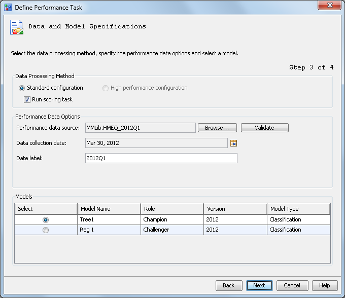 Define Performance Task Wizard Step 3