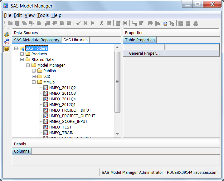 Data Sources Category View