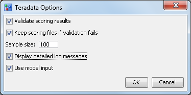 Publish Scoring Function Window