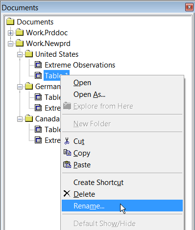 Renaming Output Objects