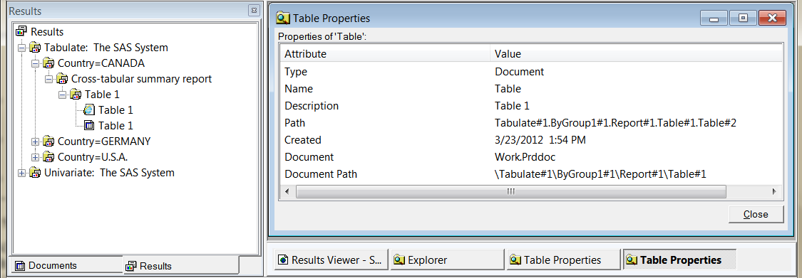 Table Properties for Table 1