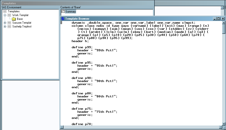 Base.Summary Table Template Modified by the EDIT Statement