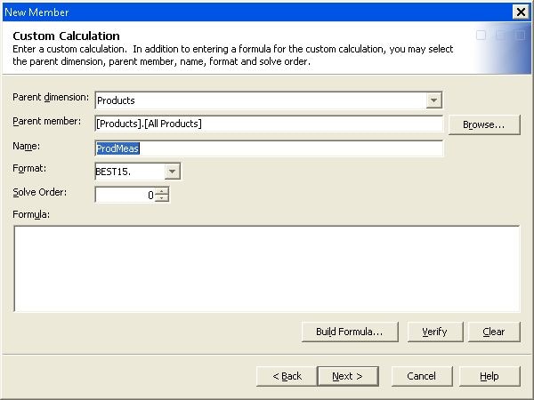 Custom Calculation