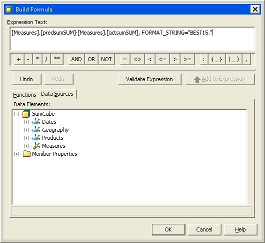 Build Formula Dialog Box