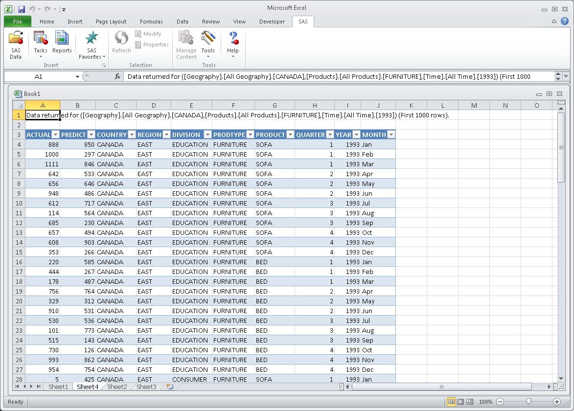 Detail Data for Cell in Pivot Table