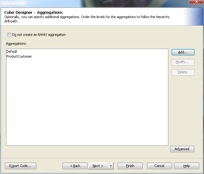 Cube Designer – Aggregations