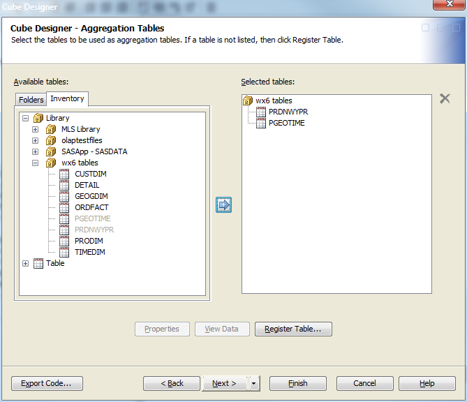 Cube Designer – Aggregation Tables