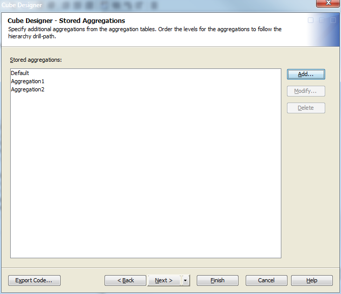 Cube Designer – Stored Aggregations