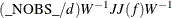 $ (\mr {\_ NOBS\_ }/d) W^{-1} JJ(f) W^{-1}$