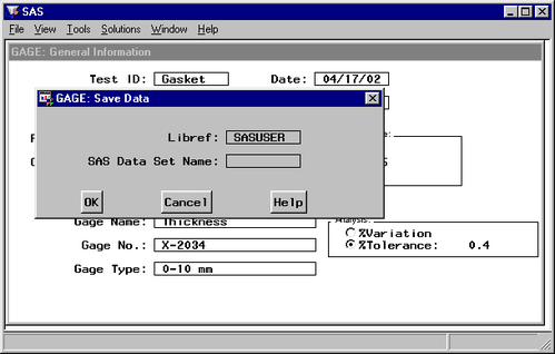  Saving the Data in a SAS Data Set 