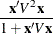 \begin{eqnarray*}  \frac{\Strong{x}V^2\Strong{x}}{1 + \Strong{x}V\Strong{x}} \end{eqnarray*}