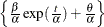 $\left\{ \frac{\beta }{\alpha } \exp (\frac{t}{\alpha }) + \frac{\theta }{\alpha } \right\}  $