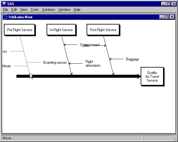 Selecting an Arrow to Move