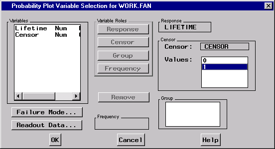 Variable Selection Window