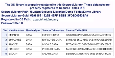 REPORT output example