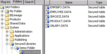 new secured library and table objects