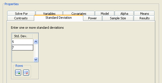  Standard Deviations Tab 