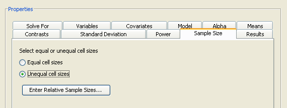  Sample Size Tab