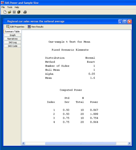  View Results Page with Summary Table 