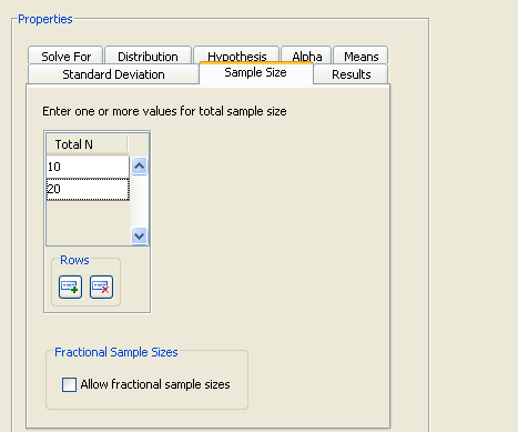  Sample Size Tab 