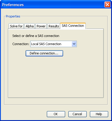  SAS Connection Tab 