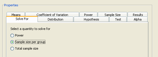  Solve For Tab with Sample Size Selected 