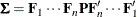 \[  \bSigma = \mb {F}_1 \cdots \mb {F}_ n \mb {P} \mb {F}_ n^{\prime } \cdots \mb {F}_1^{\prime }  \]