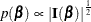 \[  p(\bbeta ) \propto \left|\mb {I}(\bbeta )\right|^\frac {1}{2}  \]