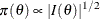 \[  \pi (\theta ) \propto | I(\theta ) | ^{1/2}  \]