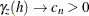 $\gamma _ z(h) \rightarrow c_ n > 0$