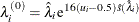 \[  \lambda _ i^{(0)} = \hat{\lambda }_ i \mr {e}^{ 16(u_ i-0.5)\hat{s}(\hat{\lambda }_ i)}  \]