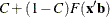 $\displaystyle  C + (1 - C) F(\mb {x}^{\prime }\mb {b})  $