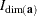 $I_{\text {dim}(\mb {a})}$