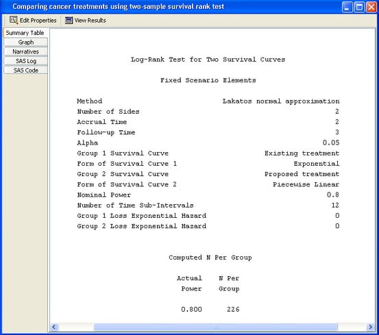  Summary Table 