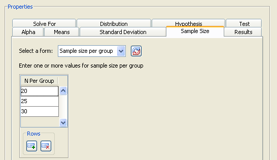  Sample Size Tab 