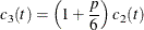 $\displaystyle c_3(t) = \left( 1 + \frac{p}{6} \right) c_2(t)$