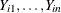 $Y_{i1}, \ldots , Y_{in}$