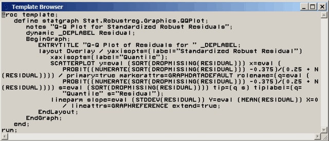 Default Template Definition for Q-Q Plot