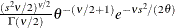 $ \frac{(s^2 \nu /2)^{\nu /2}}{\Gamma (\nu /2)} \theta ^{-(\nu /2+1)} e^{-\nu s^2/(2\theta )} $
