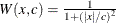 $ W(x,c) = {1\over 1 + ({|x|/c})^2}$