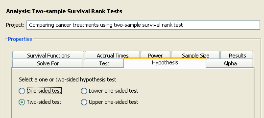 Hypothesis Tab