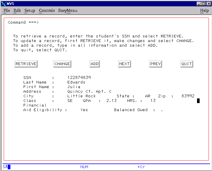 Result of SCL Windowing Program